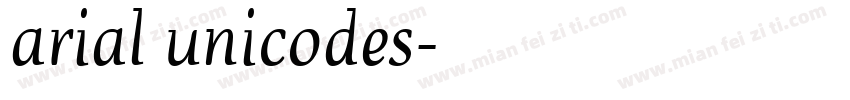 arial unicodes字体转换